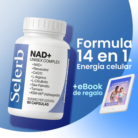 Selerb NAD + RESVERATROL Anti envejecimiento | 60 Cápsulas
