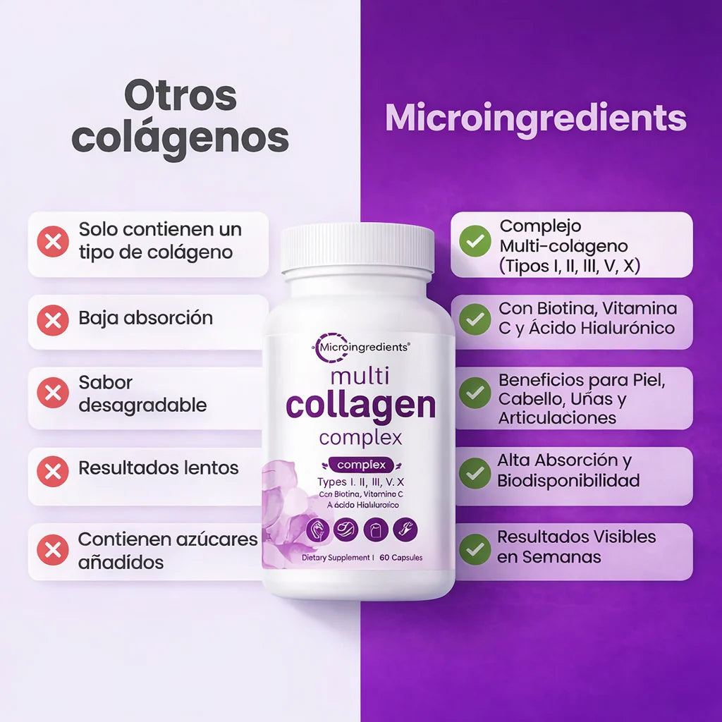 Multi Collagen Peptides – Soporte Integral para Piel, Cabello y Articulaciones (240 Cápsulas)