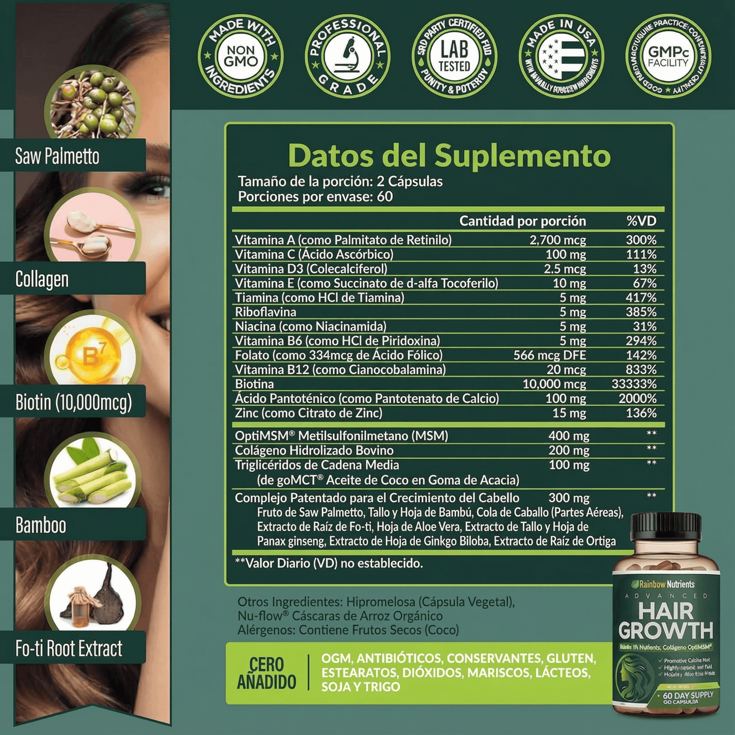 HAIRGROWTH® : CABELLO MÁS LARGO, FUERTE Y SALUDABLE