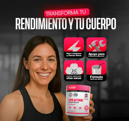 Creatine Monohydrate for Women - Creatina Monohidratada 5000mg + Colágeno y BCAA (30 Servicios) – Old School Labs™
