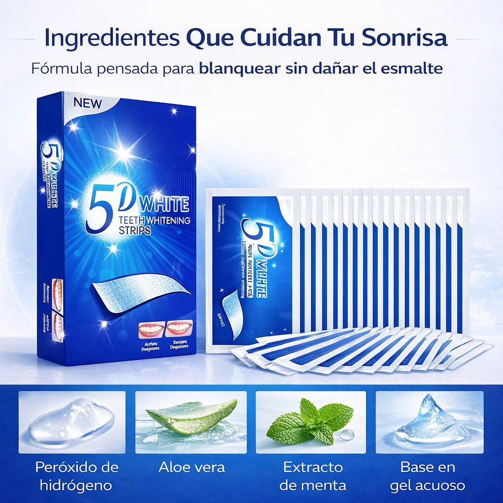 5D White Pro – Tiras Blanqueadoras